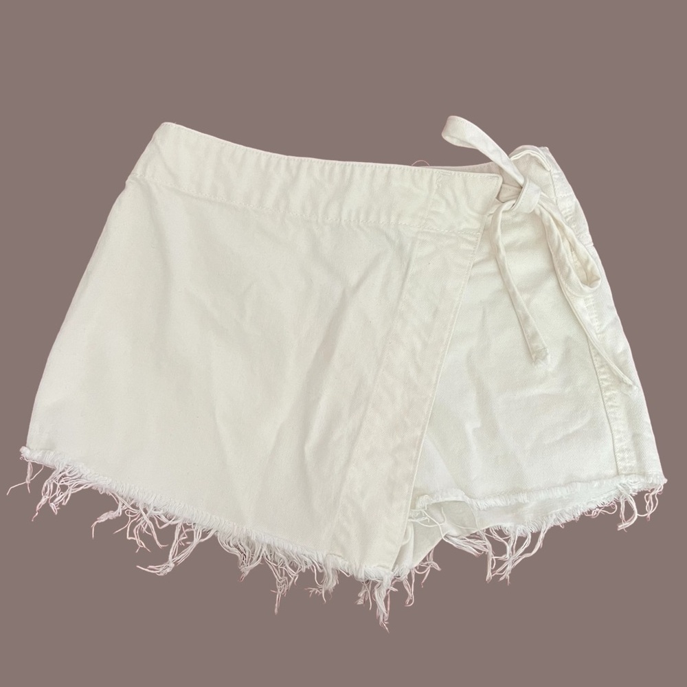 We The Free White Tie Up Skort